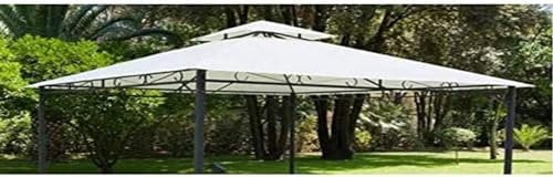 Top Abdeckplane für Pavillon, Ersatz, 3 x 3 m, Beige mit Airvent zum Befestigen an Kanten, nur Abdeckplane