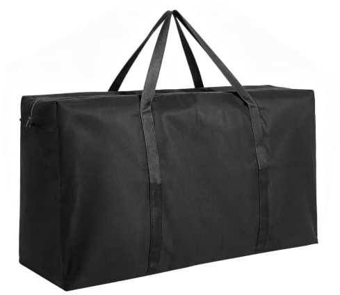 Grand 140L Sac de Rangement Etanche Housse Rangement avec Poignée Grande capacité Sacoche à Main Sac Transport Stockage pour Vêtements Housse Couette Jouet Voyage Camping Collège-Noir