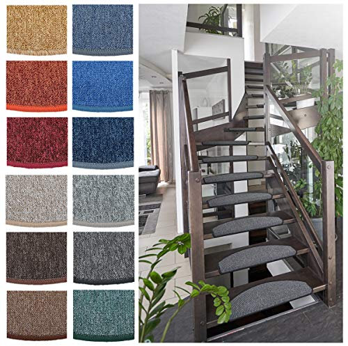 heimtexland 5 Stück Stufenmatten Treppenschoner 5er Pack Stufenteppiche Treppen Stufen Teppich Rost Typ629