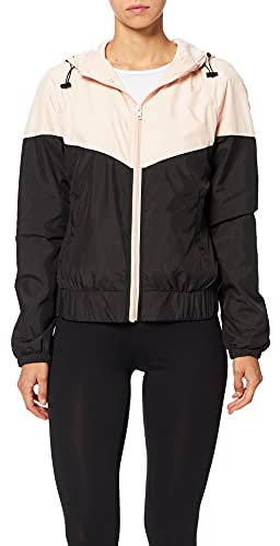 Urban Classics Ladies Arrow Windbreaker Coupe-Vent, Rose Clair/Noir, S Femme