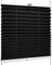 SchattenFreude Klemmfix-Plissee für Fenster | Mit Klemm-Haltern | Ohne Bohren | Schwarz, Breite: 125cm x Höhe: 130cm