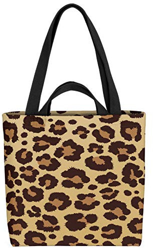 VOID Leopard Leo-Print Muster Tasche 33x33x14cm,15l Einkaufs-Beutel Shopper Einkaufs-Tasche Bag