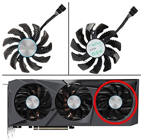 Youngran 78MM Cooler Fan Replacement Compatible For Gigabyte Radeon RX 6600 6700 XT GeForce RTX 3070 Ti EAGLE Graphics Video Card Cooling Fans leisurely (Blade Color : Fan C)
