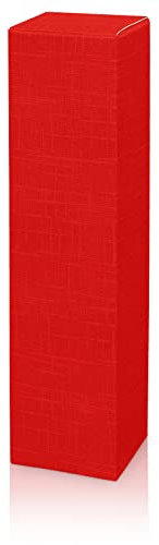 KK Verpackungen 1000 x Faltschachtel für 1 Flasche 90x90x355 mm strukturgeprägt Rot