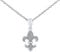 SILVEGO Damen Halskette aus 925 Sterling Silber mit Anhänger Heraldische Lilie Brilliance Zirconia