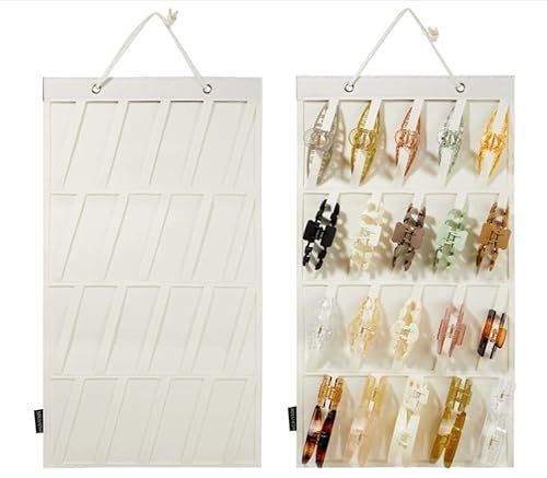Haarspangen Organizer Wand, Hängende Haarspangen Organizer mit 20 Bändern, Aufbewahrung für Haarklammern Haarspangen Aufbewahrung Halter, Haargummi Aufbewahrung, für Haarspangen Mädchen