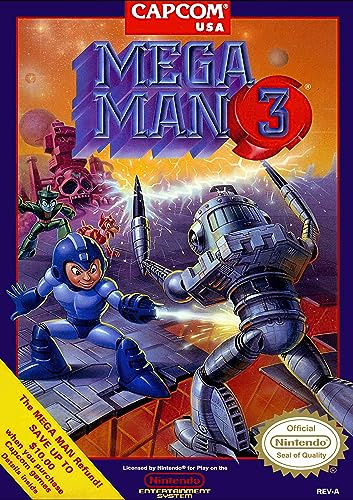 Pixel DemonMG Retro NES Poster Gaming Super Nintendo Megaman 3 A3 Poster