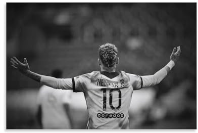 Poster Brasilianischer Fußballspieler Neymar (6), Gemälde auf Leinwand, Wandkunst, Poster, Scroll Bild, Wanddekoration, Heimposter, 20 x 30 cm