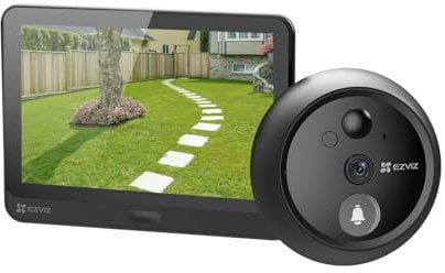 EZVIZ HP4 Video Spioncino con campanello senza fili, Visione a 155°, 1080p, Schermo a colori da 4,3, Visione notturna fino a 3m