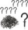 Kalion Black Metal Ceiling Hooks Bundled - 100 Pack for Hanging Plants & Storage, Screw-in Hooks Kit With 0.5in Screws