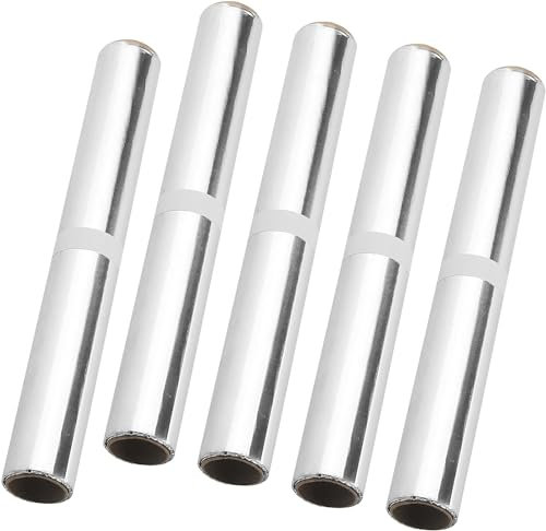 JOIKIT 5 rollos de papel de aluminio para cocina, 30 cm x 20 m, rollo de papel de aluminio para catering, para barbacoa, asado, cocina