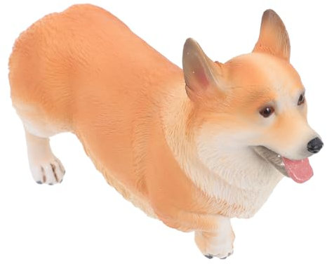 Abaodam 1stk Corgi-hundeverzierung Künstliche Corgi-hundefiguren Auto-armaturenbrett-Ornamente Welsh Corgi Hund Miniatur Corgi-hundespielzeug Tierfiguren Welpenstatue Skulptur Groß Plastik