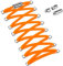 Widamin 2 Paar Elastische Schnürsenkel für Erwachsene und Kinder, Schnürsenkel Ohne Binden mit Metallkapseln, Orange