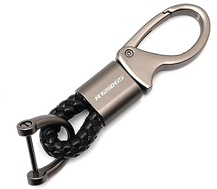 Motorrad CNC Zubehör Geflochtenes Seil Schlüsselanhänger Metall Schlüsselanhänger Für BMW R1250GS ADVENTURE LC HP R1250GSA R 1250 GS Schlüsselschutz (Farbe : SCHWARZ)