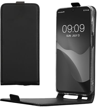 kwmobile Schutzhülle kompatibel mit Samsung Galaxy A15 5G - Hülle Handy - Flip Case Handyhülle Schwarz