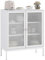 HOMCOM Buffet 2 Portes, Armoire de Cuisine, avec étagère réglable, Meuble de rangment, Moderne, pour Salon, Salle à Manger, 80 x 37 x 92 cm, Blanc