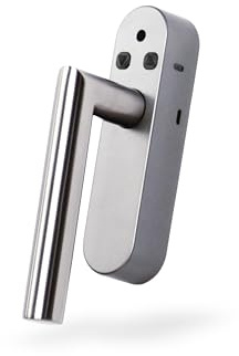 CIRCLE S8 Premium Fenstergriff mit Alarm für Smart Home. Funktionen: Energie, Sicherheit und Komfort. Unterstützt Tuya, Home Assistant und zigbee2mqtt. (Edelstahl)