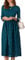 GRACE KARIN Women's Casual Dress 3/4 Sleeve Crew Neck Flowy Midi Dresses Embroidered A-Line Dress Eyelet Dress Tea-Length Dark Teal L