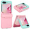 DOMAVER Case for Samsung Galaxy Z Flip6, Slim Fitwith Zipper Protection Thin TPU Anti-Slip Silicone Protective Girls Women Men Phone Cover for Samsung Z Flip6 5G, Pink-Green