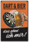 LANOLU Kühlschrankmagnete lustig- Dart, Bier, gönn ich Mir - Geschenke für Dart-Fans- lustige Magnete mit Sprüchen und witzigen Motiven 8x5,5cm