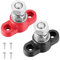 2 PCS Power Distribution Block Bus Bar 12v 200a Battery Wire Terminal Block M8 Battery Distribution Block Post Positive&Negative Busbar for Auto Car Marine Boat, Red & Black Set (Single M10)
