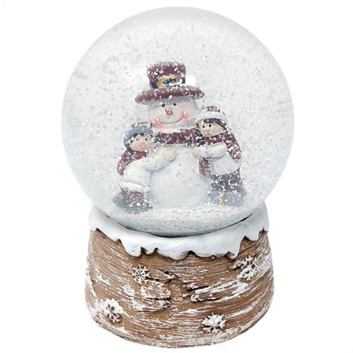 com-four® Weihnachtsschneekugel – Festliche Dekoration mit ansprechendem, glitzerndem Schneefall Feiertage! [Auswahl variiert] (Bunt X-Mas 1)