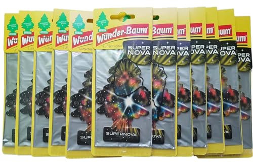 12 deodoranti per auto Supernova albero profumato +/- 45 giorni di profumo fresco in auto, armadio, cassetto, cucina e casa. Ideale anche per la borsa sportiva!