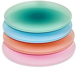 rymd Untersetzer, Set mit 4 Stück, transparente Farbverläufe, modern, bruchsicher