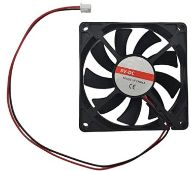 JZK 8cm DC 5 V bürstenloser Kühlventilator, 8015-Lüfter, 80mm 2 poliger Lüfter, 80 x 80 x 15 mm leiser Mini Kühlventilator mit Kabeln, 3D Drucker Kühlventilator mit Kabel und Stecker, Doppelkugellager