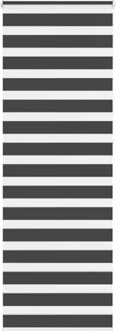 vidaXL Doppelrollo Schwarz 80x230 cm Stoffbreite 75,9 cm Polyester