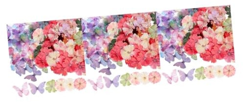 SHINEOFI 300 Stück Hochzeit Sortiert Party Blumen bunt Wedding Decoration Living Room Decoration geburtstagsdeko dekoring Schmetterlinge Applikationen Schmetterling zum Basteln Seidentuch
