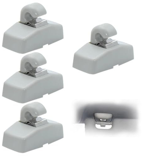 MOLZINY 4 pezzi gancio clip per aletta parasole auto Supporto Parasole Numero di parte 3B0857561B Si applica a Volkswagen Bora Caddy Golf Mk4 Sharan Passat Polo Amarok Transporter T5 Touran Seat Ibiza