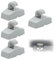 MOLZINY 4 pezzi gancio clip per aletta parasole auto Supporto Parasole Numero di parte 3B0857561B Si applica a Volkswagen Bora Caddy Golf Mk4 Sharan Passat Polo Amarok Transporter T5 Touran Seat Ibiza