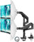 ARES WING Heavy Duty Dual Monitor Arm for 17-49 Inch Monitors, Height Adjustable Long Arm for Extra Large Screen, Dual Monitor Stand with USB A/C ports, Tilt, Swivel & Rotate, Max 44LBS, VESA 75/100