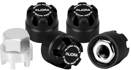 INJORA M2.5 Wheel Lock Nuts with Aluminum Cap for TRX4M 1/18 RC Crawlers