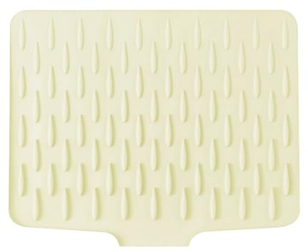 Cloudpower Silikon Geschirrabtropfmatte, Ablaufbrettmatte Rutschfeste Arbeitsflächen-Abtropfmatte Einfach zu Reinigen Arbeitsflächen-Schonende Matte für Küchentheke, 40x32,5cm (Beige)