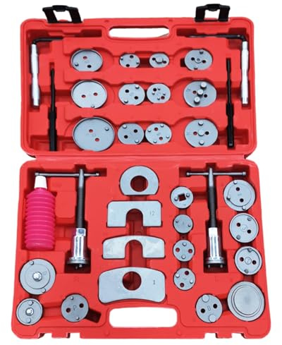 BOOMSTART 35tlg Universal Bremskolbenrücksteller Satz Bremskolben Rücksteller Rückstellwerkzeug Bremssattel Kolben KFZ Bremskolben Werkzeug