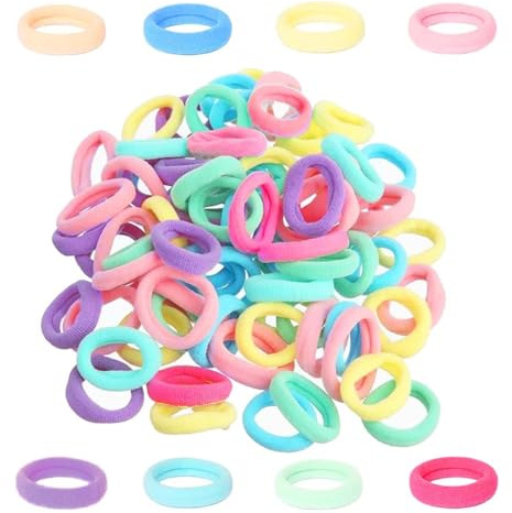 Baby Toddler Headband Set Multi-Colored Hair Accessories 200Pcs 8 Colors | Soft stretchy nylon elastic bands; vibrant multi-color options; for infant toddler daily wear use