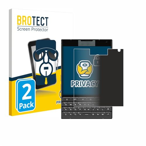 BROTECT Blickschutzfolie für Unihertz Titan 2 | 2 Stück Anti-Spy Displayschutz Made in Germany Handys Privacy Screen Protector Sichtschutz Blaulichtfilter Klare Folie