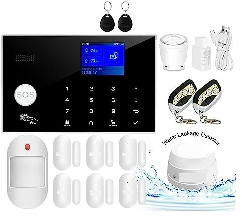 Wifi Alarm System 433MHz Home Burglar Security Wireless Wired Detector RFID Touch Keyboard Temperature Humidity Simple Safe(J)