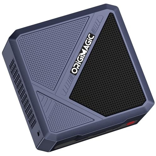 origimagic A1 Pro Mini PC con Ryzen 9 7940HS (fino a 5,2 GHz), 32 GB DDR5 (max 64 GB), 1 TB SSD, triplice uscita 4K, WiFi 6E, BT 5.2 / LAN 2,5 G, ideale per gaming, design e uso office