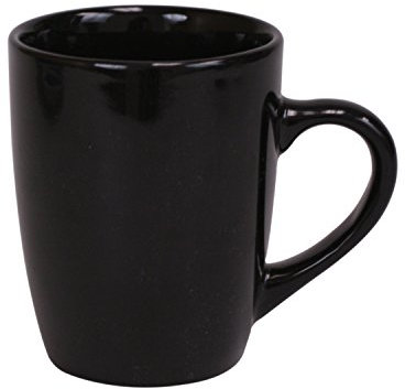 Home Basics CD01930 Keramiktasse, Schwarz