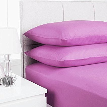 NIYS Luxury Bedding Finest 100% Egyptian Cotton Pillowcase Pair (Lilac)