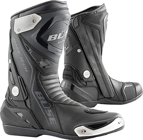 Büse GP Race Tech Stivali da moto (Black,46)