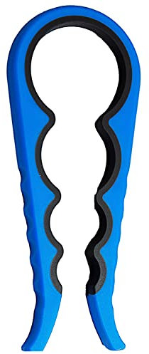 Abllore - Apriscatole con impugnatura per aprire barattoli, facile da aprire, difficili, per mani artritiche, mani deboli, anziani e donne (blu)