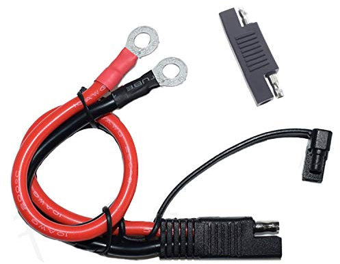LIXIN Batterie-Ladekabel SAE auf O-Ring-Terminal-Stecker, Kabelbaum, 10 AWG, Schnelltrennung, SAE-Kabel für Motorräder, Autos, etc., mit 1 SAE Polarität Reverse-Stecker.