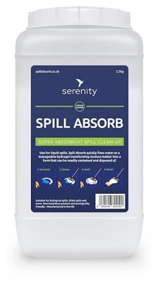 Spill Absorb Liquid Absorbent Powder Instantly Absorbs Liquid Spills Reducing Slip Risk & Clearing Hazardous & Non Hazardous Spills Safely 2.5 Kilo Shaker Tub