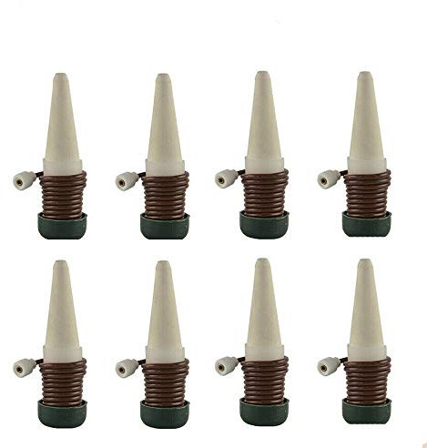 BE-TOOL Sistema automatico di irrigazione a goccia, 8 pezzi sistema di irrigazione a goccia a rilascio lento per piante d'appartamento interne o esterne