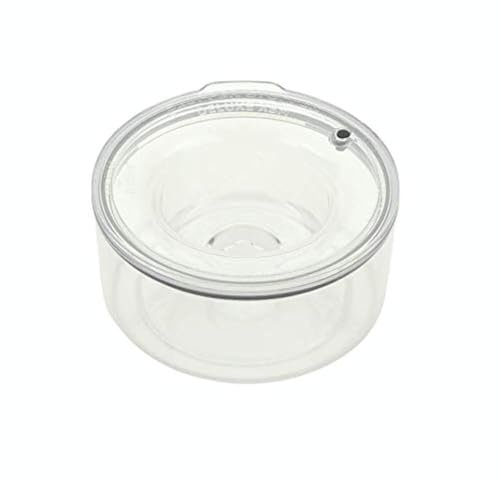 Slopper Stopper Dripless Water Bowl - Tritan Plastic Bowl Unit - For XSM Small Breed Dogs & Cats 0-20 Lbs, 6.85” Dia, 1.25 Quart Capacity