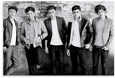 RUIQIU One Direction 1D-Poster, Pop-Musikdruck, Leinwand-Kunst-Poster und Wandkunstdruck, modernes Familienschlafzimmerdekor, 30 x 45 cm